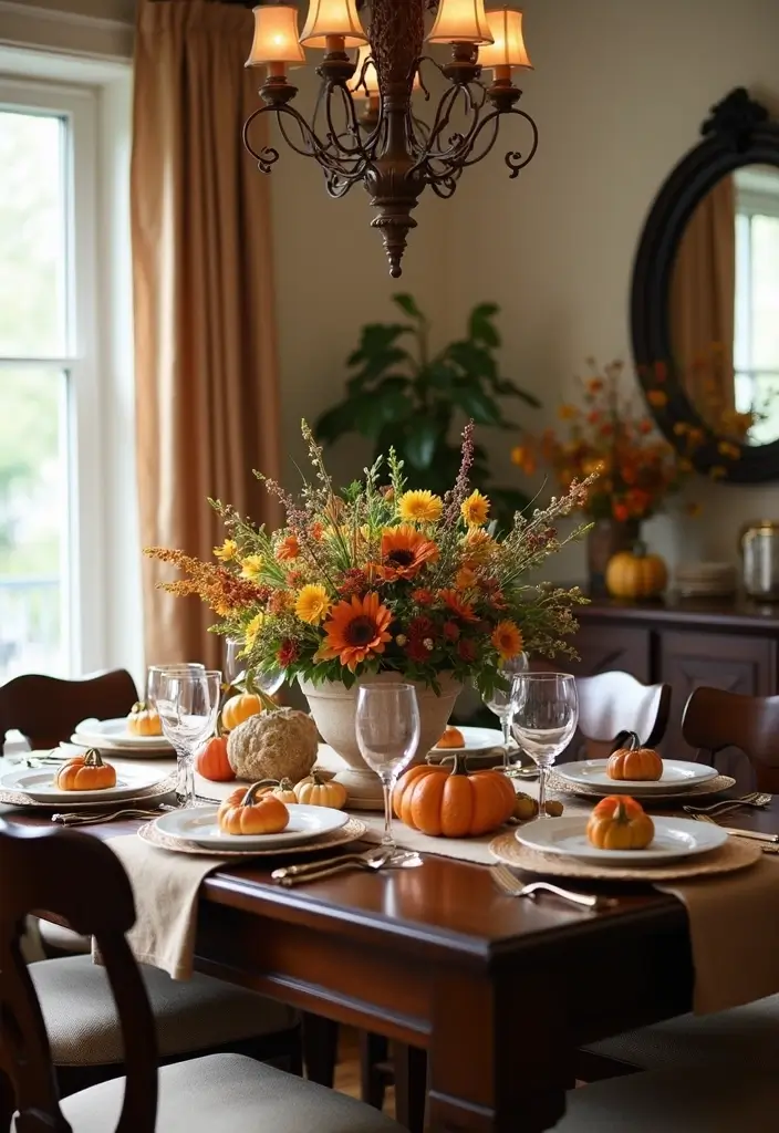 25 Traditional Dining Room Decor Ideas with Dark Wood Accents 35 25 Traditional Dining Room Decor Ideas with Dark Wood Accents - 13. Seasonal Decor Accents