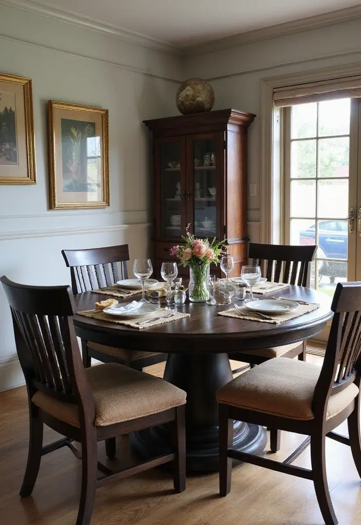 25 Traditional Dining Room Decor Ideas with Dark Wood Accents 37 25 Traditional Dining Room Decor Ideas with Dark Wood Accents - 15. Contrast with Light Colors