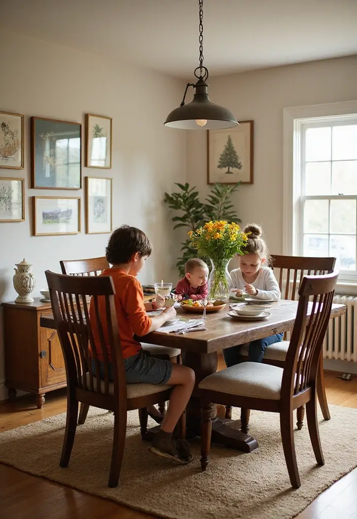 25 Traditional Dining Room Decor Ideas with Dark Wood Accents 63 25 Traditional Dining Room Decor Ideas with Dark Wood Accents - 21. Family-Friendly Decor