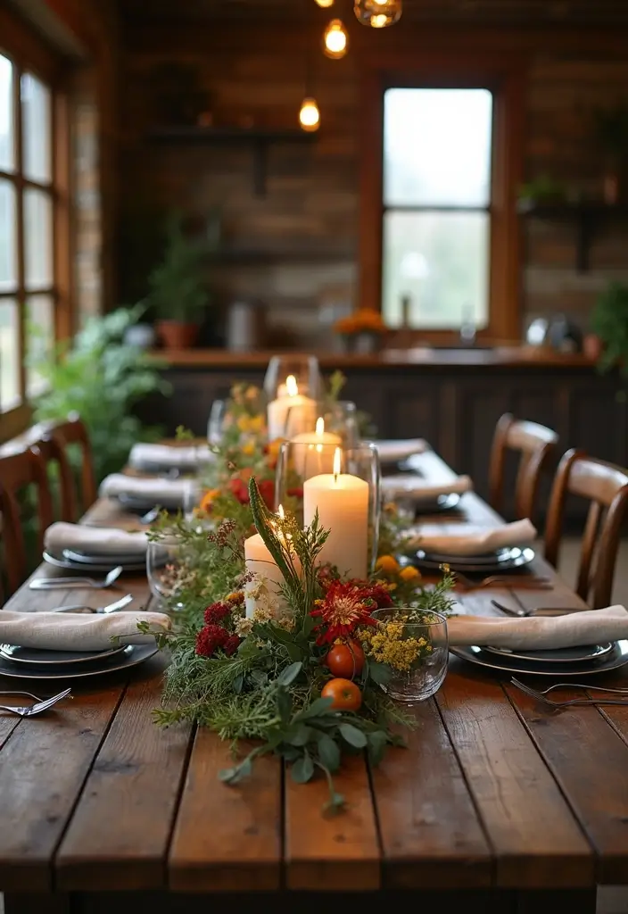 25 Traditional Dining Room Decor Ideas with Dark Wood Accents 66 25 Traditional Dining Room Decor Ideas with Dark Wood Accents - 22. Farmhouse Table Centerpieces