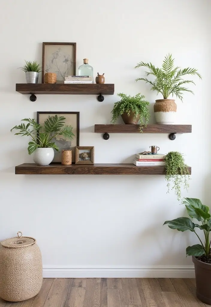 25 Wood Decor Ideas That Bring Natural Beauty to Any Space 1 25 Wood Decor Ideas That Bring Natural Beauty to Any Space - 1. Dark Wood Shelving