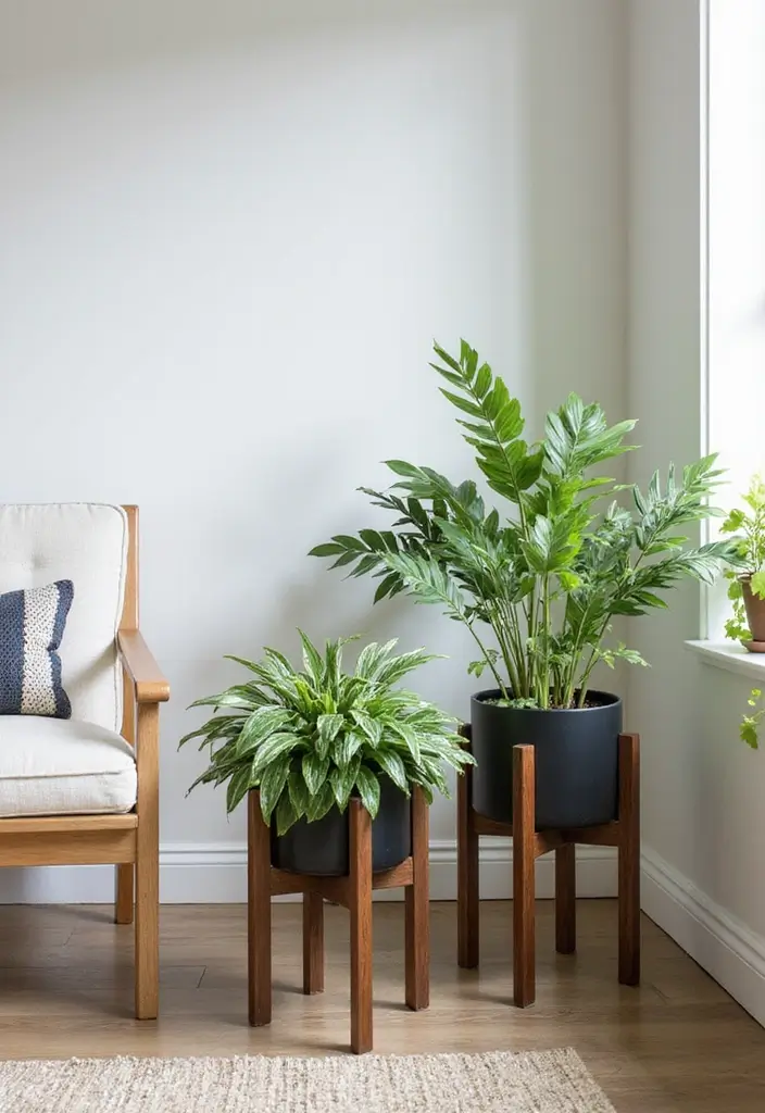25 Wood Decor Ideas That Bring Natural Beauty to Any Space 37 25 Wood Decor Ideas That Bring Natural Beauty to Any Space - 15. Wooden Plant Stands