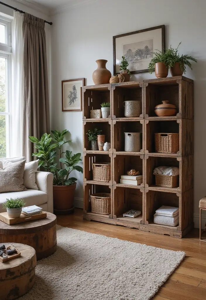 25 Wood Decor Ideas That Bring Natural Beauty to Any Space 65 25 Wood Decor Ideas That Bring Natural Beauty to Any Space - 23. Wood Crates as Storage