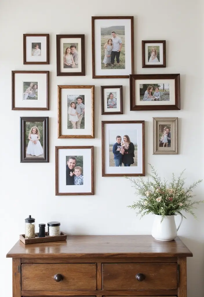 25 Wood Decor Ideas That Bring Natural Beauty to Any Space 4 25 Wood Decor Ideas That Bring Natural Beauty to Any Space - 4. Dark Wood Picture Frames