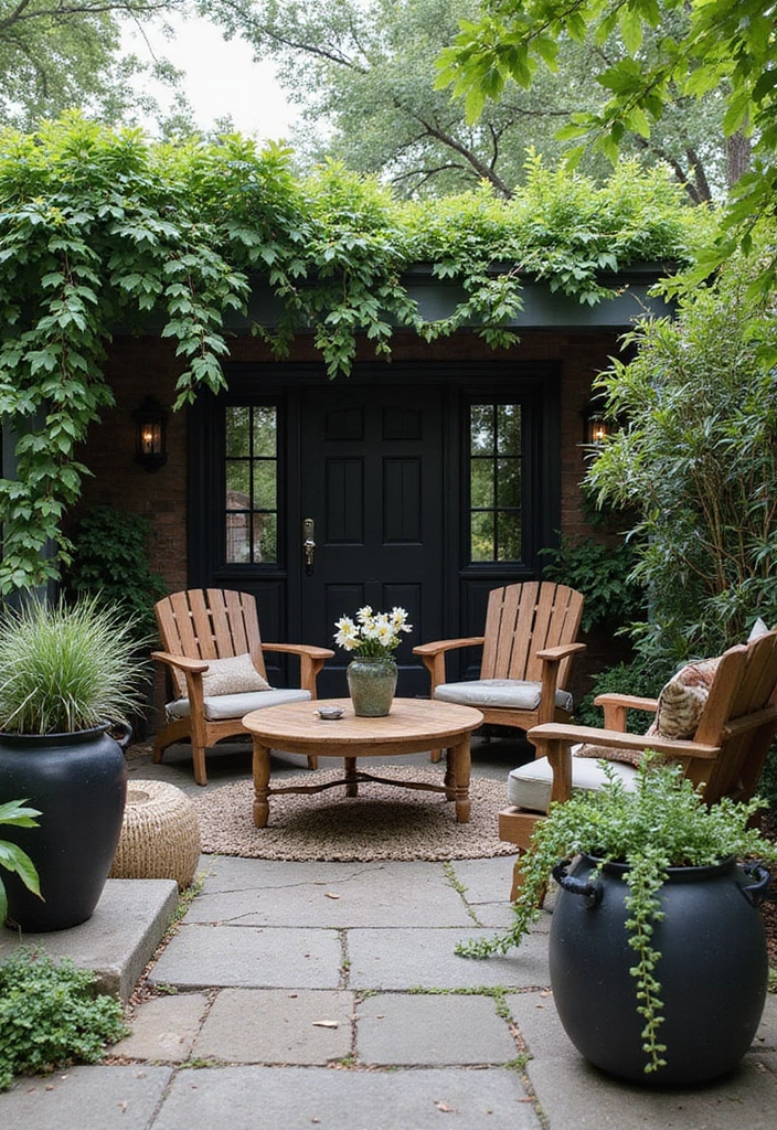 27 Black and Wood Party Decor Ideas for a Classy Setup 35 27 Black and Wood Party Decor Ideas for a Classy Setup - 13. Charming Black Garden Decor