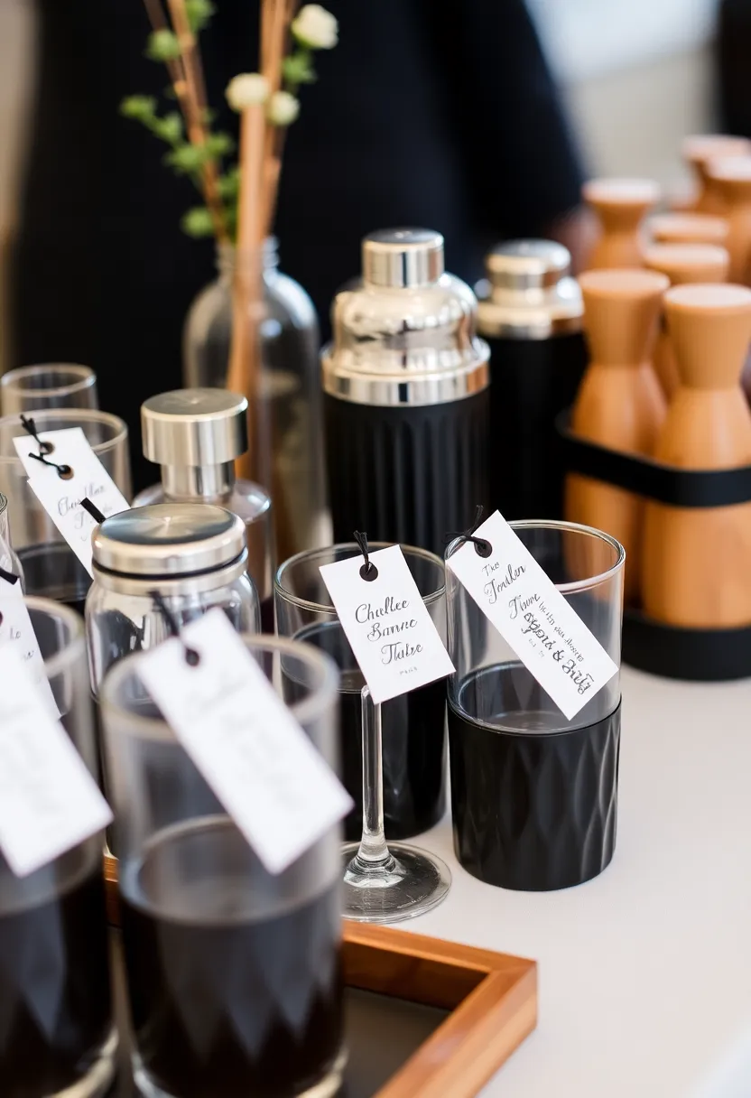 27 Black and Wood Party Decor Ideas for a Classy Setup 103 27 Black and Wood Party Decor Ideas for a Classy Setup - 25. Black and Wood Cocktail Accessories