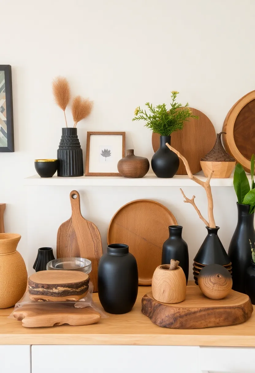 27 Black and Wood Party Decor Ideas for a Classy Setup 110 27 Black and Wood Party Decor Ideas for a Classy Setup - 26. Sustainable Black and Wood Decor Items