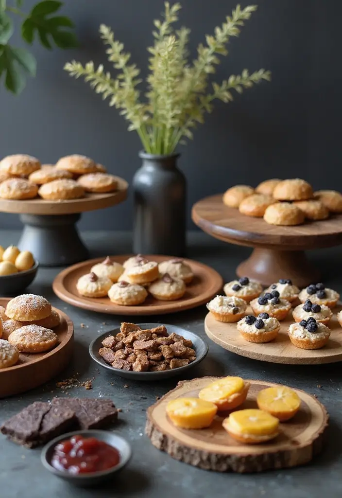 27 Black and Wood Party Decor Ideas for a Classy Setup 28 27 Black and Wood Party Decor Ideas for a Classy Setup - 8. Black and Wood Dessert Table