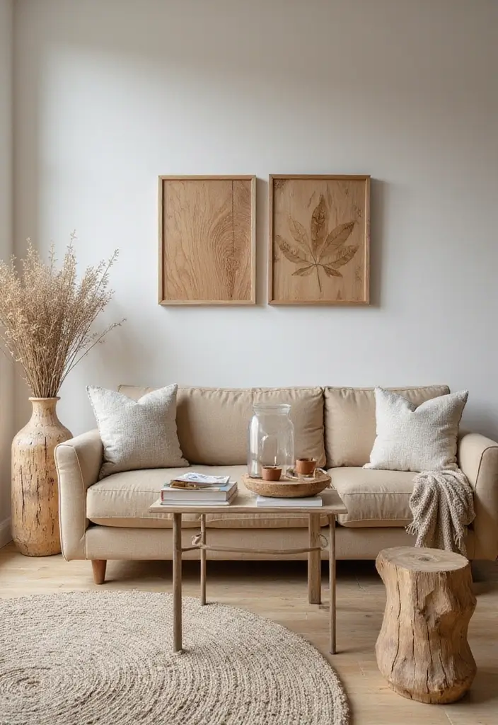 27 Brown Wood Living Room Decor Ideas That Feel Cozy and Balanced 26 27 Brown Wood Living Room Decor Ideas That Feel Cozy and Balanced - 14. Natural Wood Decorative Accessories