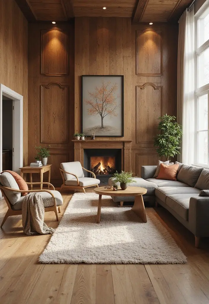 27 Brown Wood Living Room Decor Ideas That Feel Cozy and Balanced 53 27 Brown Wood Living Room Decor Ideas That Feel Cozy and Balanced - 21. Create a Comfortable Layout