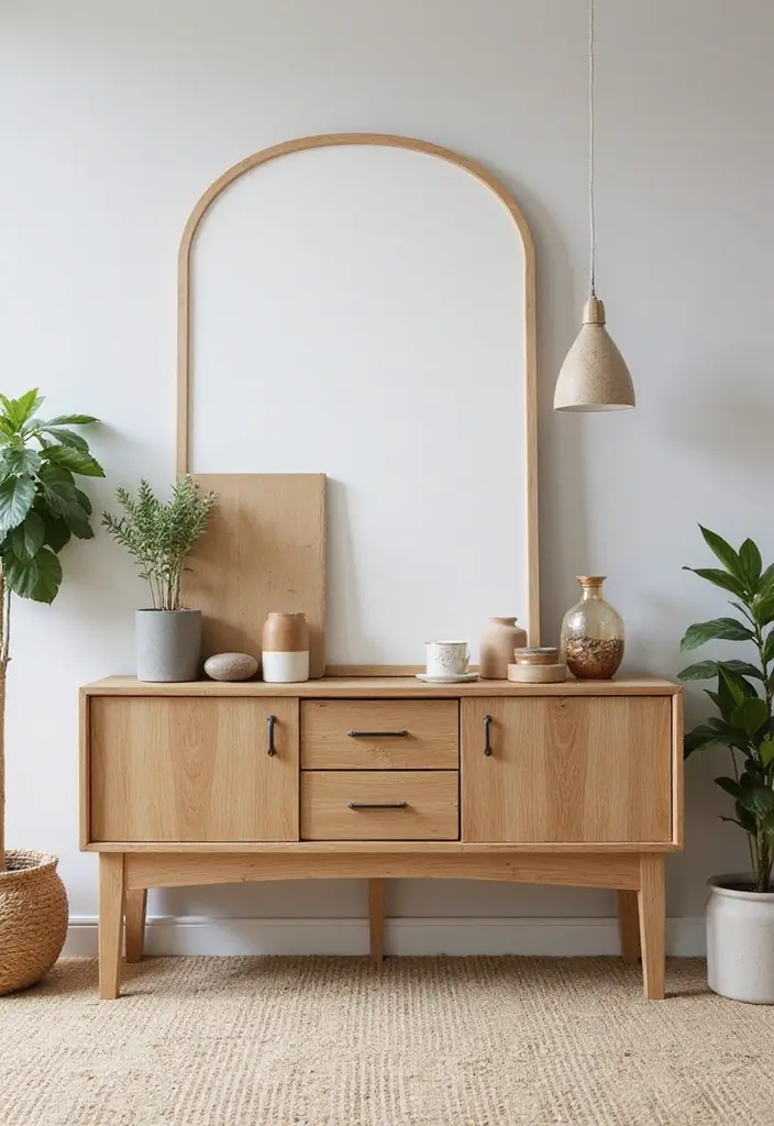 27 Brown Wood Living Room Decor Ideas That Feel Cozy and Balanced 55 27 Brown Wood Living Room Decor Ideas That Feel Cozy and Balanced - 23. Choose a Wooden Console Table