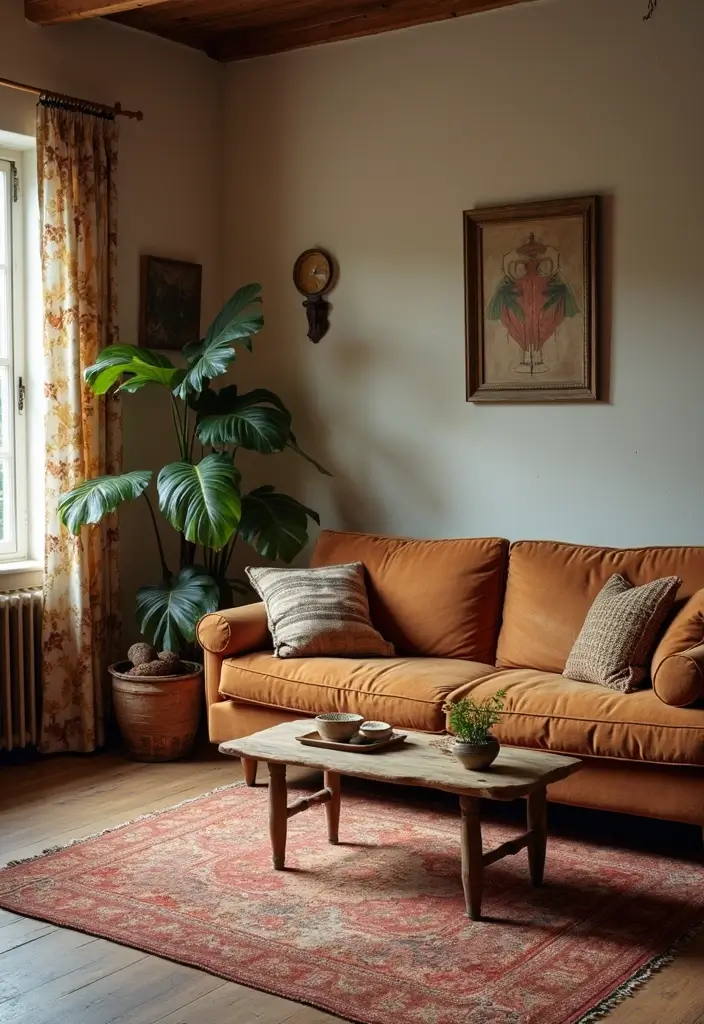 27 Brown Wood Living Room Decor Ideas That Feel Cozy and Balanced 20 27 Brown Wood Living Room Decor Ideas That Feel Cozy and Balanced - 8. Incorporate Vintage Finds
