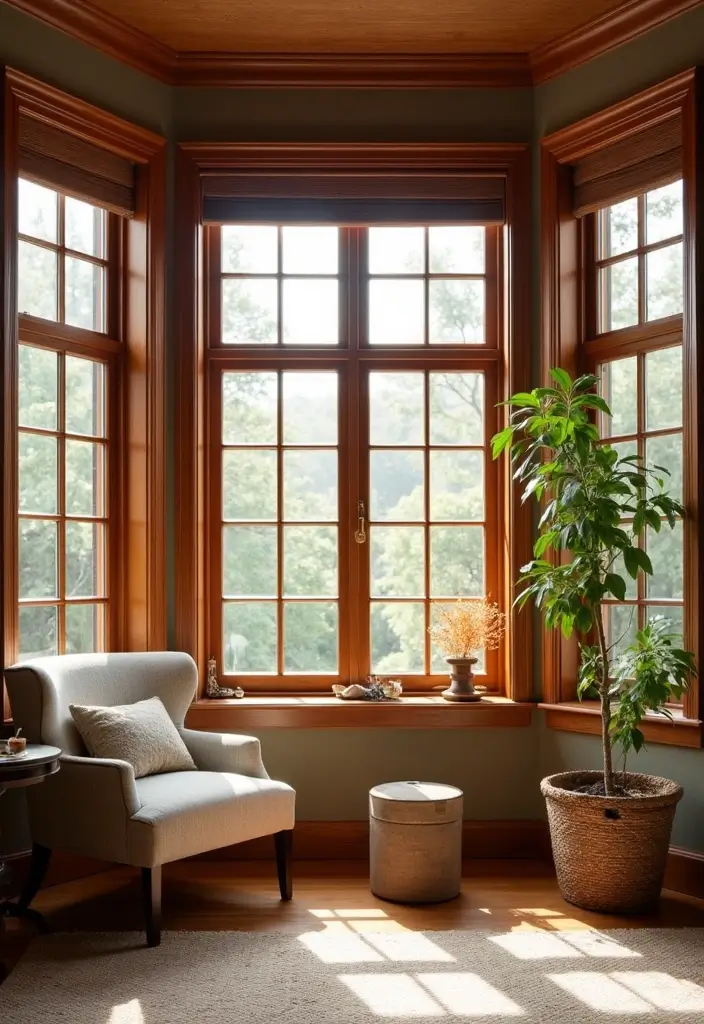 27 Cherry Wood Office Decor Ideas for Warm Workspaces 22 27 Cherry Wood Office Decor Ideas for Warm Workspaces - 10. Cherry Wood Window Treatments