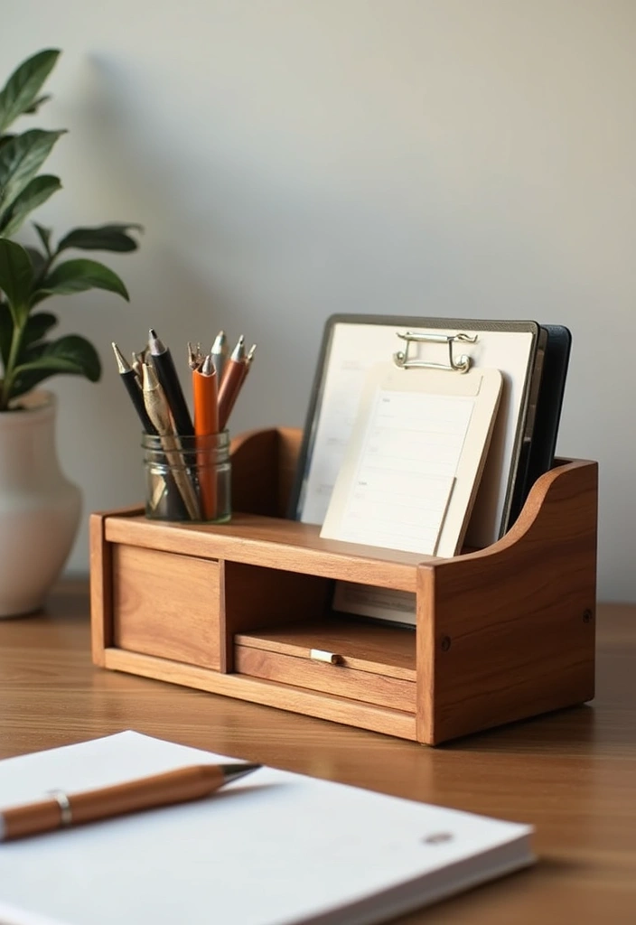 27 Cherry Wood Office Decor Ideas for Warm Workspaces 34 27 Cherry Wood Office Decor Ideas for Warm Workspaces - 14. Cherry Wood Desk Organizers
