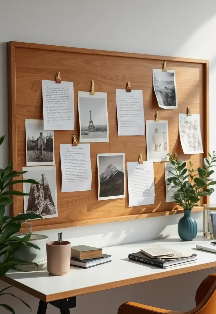 27 Cherry Wood Office Decor Ideas for Warm Workspaces 38 27 Cherry Wood Office Decor Ideas for Warm Workspaces - 18. Cherry Wood Inspirational Boards