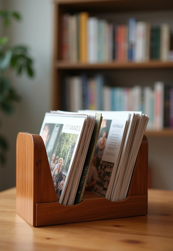 27 Cherry Wood Office Decor Ideas for Warm Workspaces 46 27 Cherry Wood Office Decor Ideas for Warm Workspaces - 22. Cherry Wood Magazine Holder