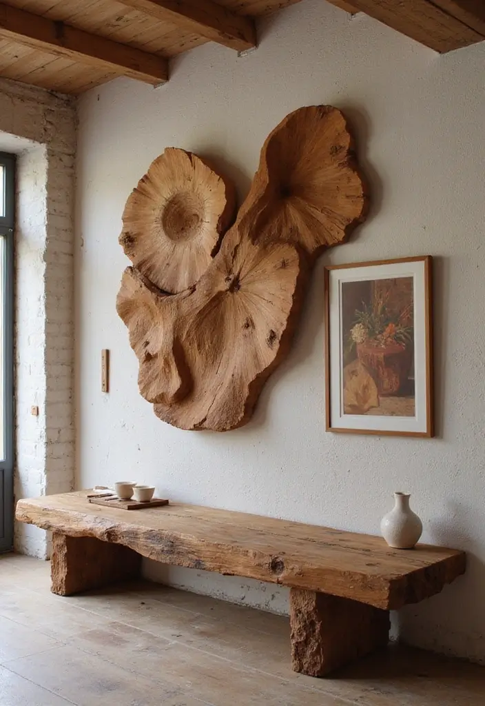 27 Cherry Wood Office Decor Ideas for Warm Workspaces 15 27 Cherry Wood Office Decor Ideas for Warm Workspaces - 7. Cherry Wood Wall Art