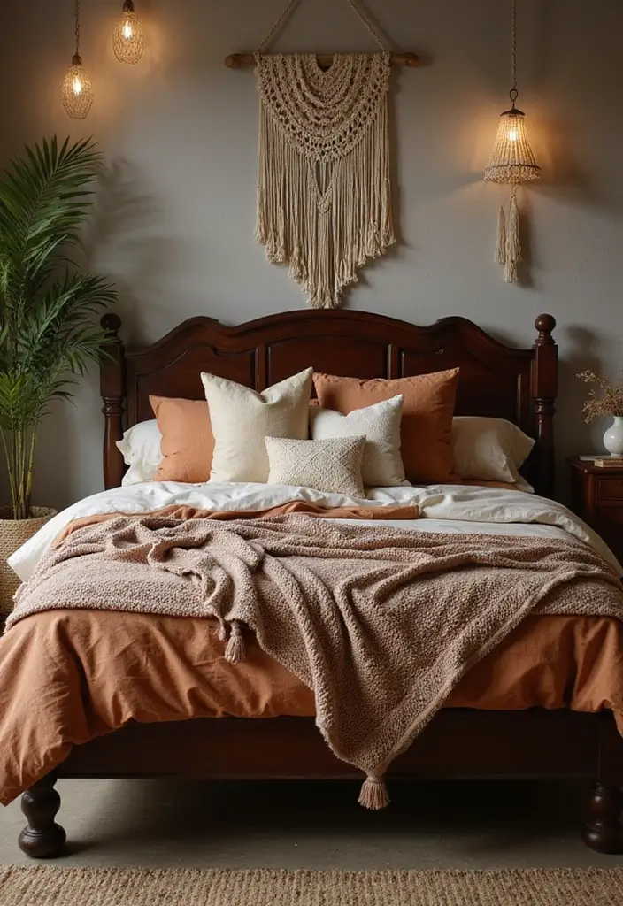 27 Dark Wood Bedroom Furniture Ideas with Boho Charm 1 27 Dark Wood Bedroom Furniture Ideas with Boho Charm - 1. Rich Mahogany Bedframe