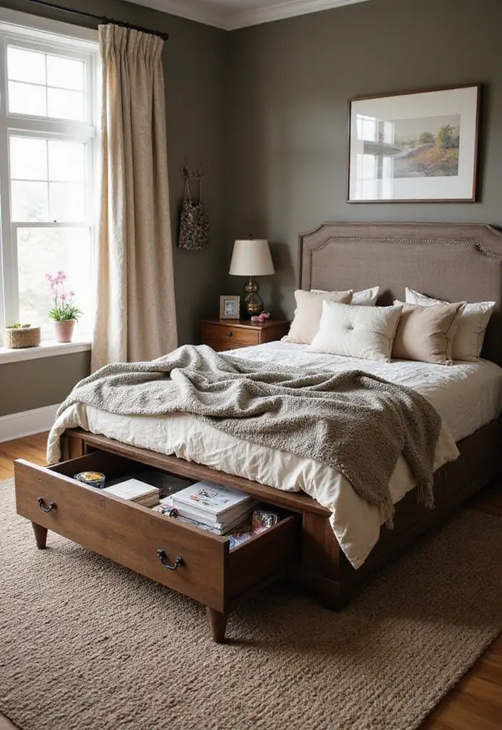 27 Dark Wood Bedroom Furniture Ideas with Boho Charm 63 27 Dark Wood Bedroom Furniture Ideas with Boho Charm - 19. Multi-Functional Furniture