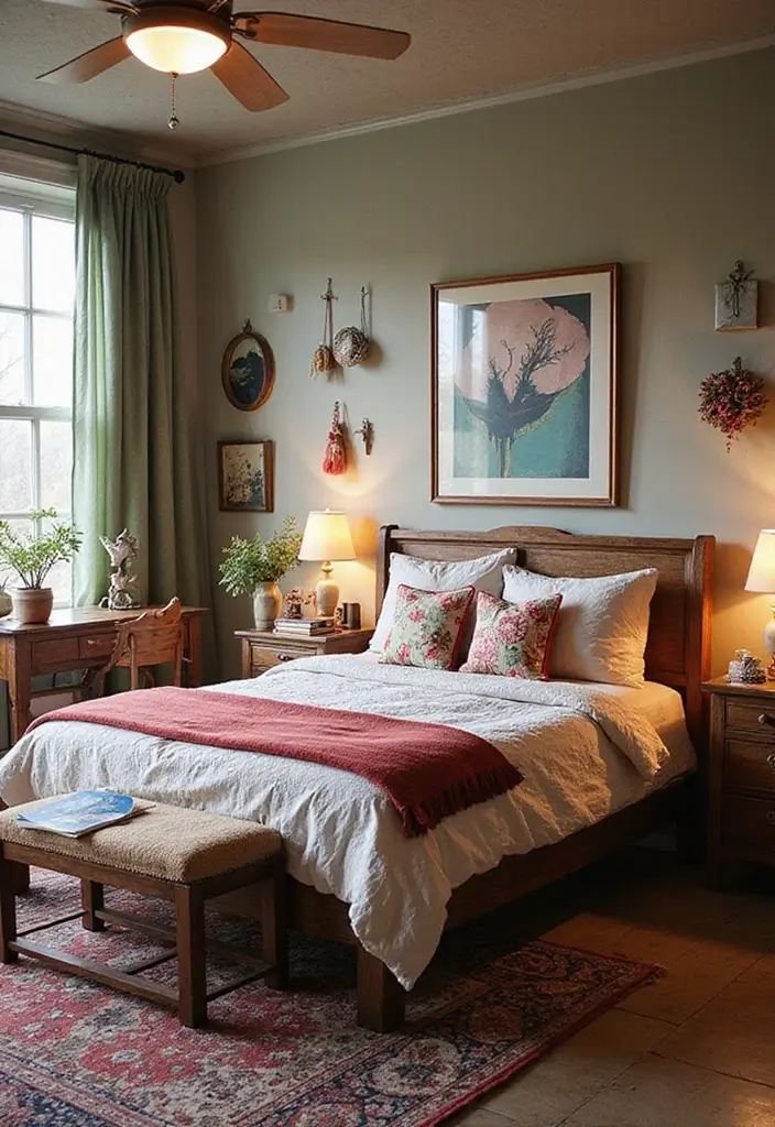 27 Dark Wood Bedroom Furniture Ideas with Boho Charm 89 27 Dark Wood Bedroom Furniture Ideas with Boho Charm - 25. Playful Accessories