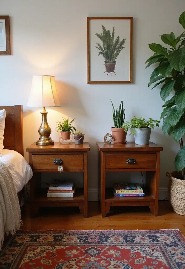 27 Dark Wood Bedroom Furniture Ideas with Boho Charm 9 27 Dark Wood Bedroom Furniture Ideas with Boho Charm - 3. Dark Wood Nightstands