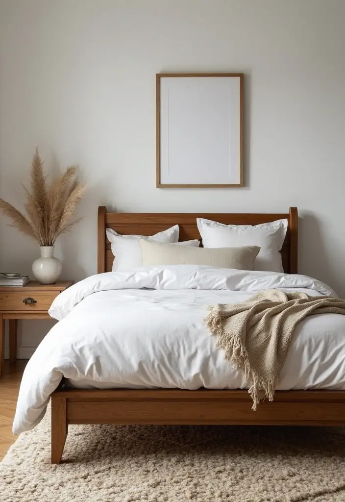 27 Dark Wood and White Decor Ideas for Bright Balanced Interiors 1 27 Dark Wood and White Decor Ideas for Bright Balanced Interiors - 1. Embrace the Sleigh Bed