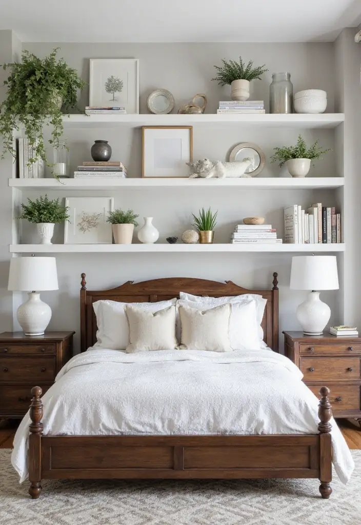 27 Dark Wood and White Decor Ideas for Bright Balanced Interiors 24 27 Dark Wood and White Decor Ideas for Bright Balanced Interiors - 10. Opt for Open Shelving