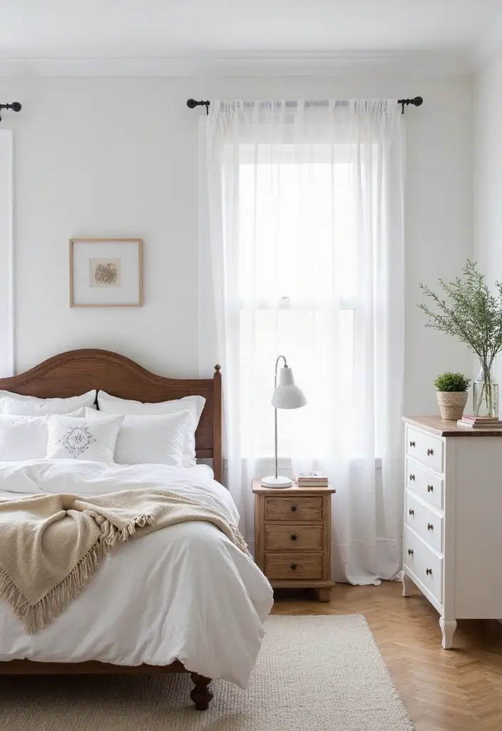 27 Dark Wood and White Decor Ideas for Bright Balanced Interiors 2 27 Dark Wood and White Decor Ideas for Bright Balanced Interiors - 2. Accent with White Furniture