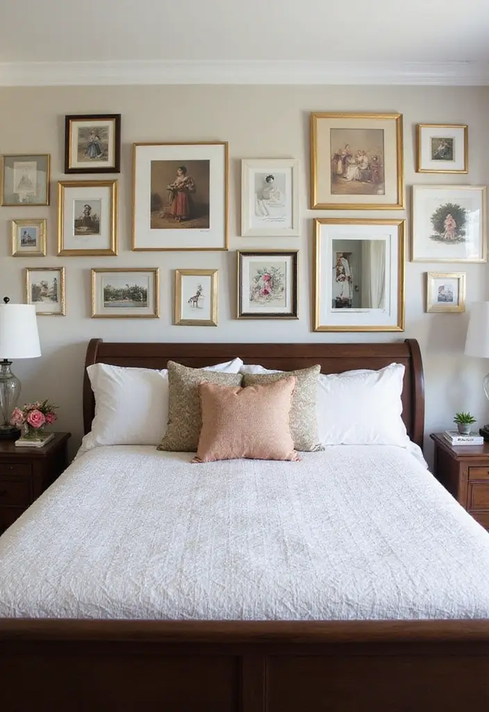 27 Dark Wood and White Decor Ideas for Bright Balanced Interiors 68 27 Dark Wood and White Decor Ideas for Bright Balanced Interiors - 20. Create a Gallery Wall