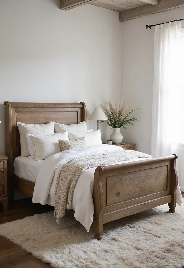 27 Dark Wood and White Decor Ideas for Bright Balanced Interiors 9 27 Dark Wood and White Decor Ideas for Bright Balanced Interiors - 3. Layer Soft Textiles