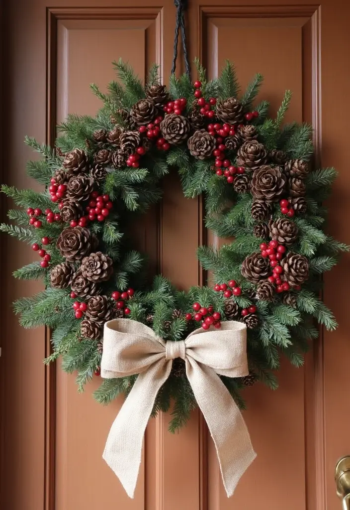27 Red White and Wood Christmas Decor Ideas for Holiday Warmth 1 27 Red White and Wood Christmas Decor Ideas for Holiday Warmth - 1. Rustic Red and White Wreath