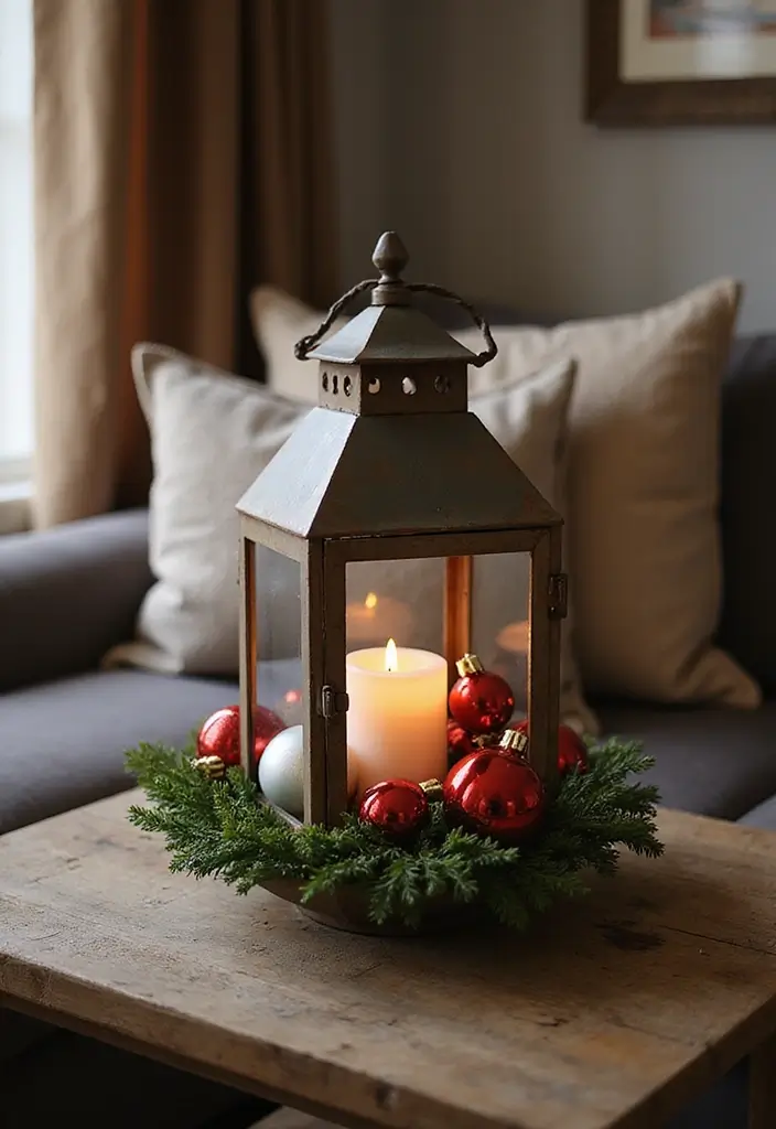 27 Red White and Wood Christmas Decor Ideas for Holiday Warmth 66 27 Red White and Wood Christmas Decor Ideas for Holiday Warmth - 12. Rustic Lanterns