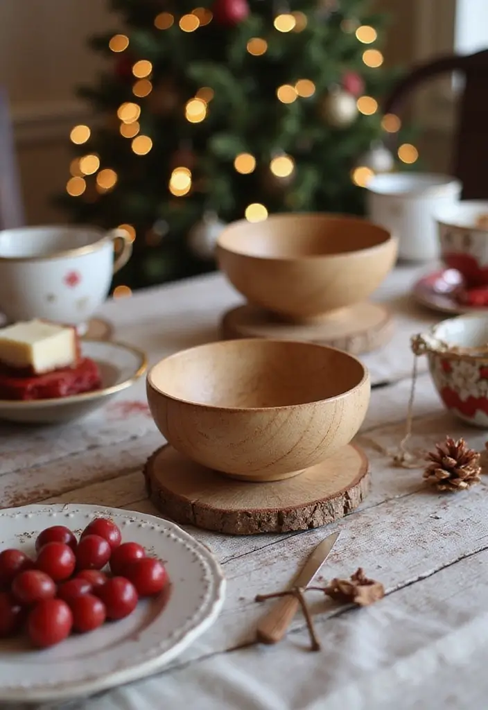 27 Red White and Wood Christmas Decor Ideas for Holiday Warmth 75 27 Red White and Wood Christmas Decor Ideas for Holiday Warmth - 15. Natural Wood Accents