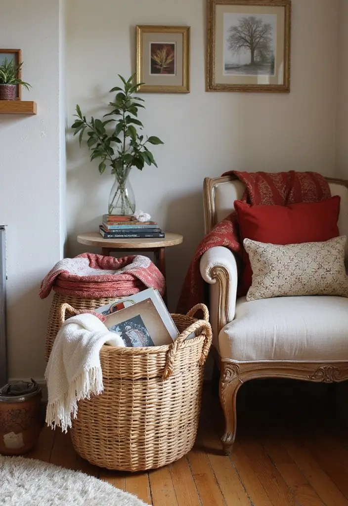 27 Red White and Wood Christmas Decor Ideas for Holiday Warmth 78 27 Red White and Wood Christmas Decor Ideas for Holiday Warmth - 16. Woven Baskets