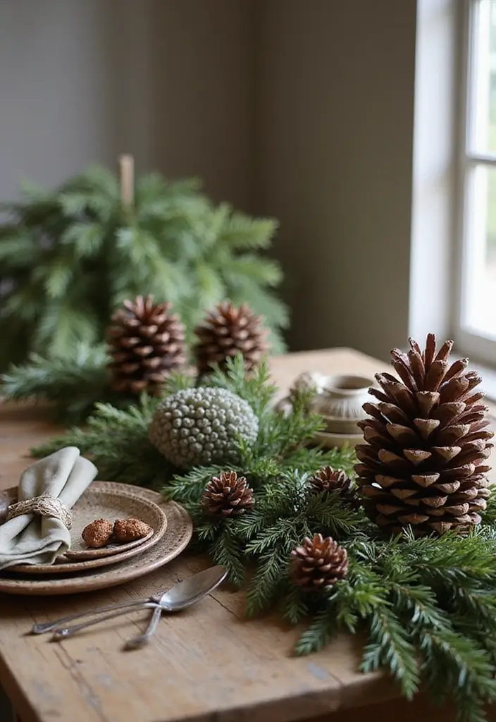 27 Red White and Wood Christmas Decor Ideas for Holiday Warmth 92 27 Red White and Wood Christmas Decor Ideas for Holiday Warmth - 22. Natural Pinecones Decor