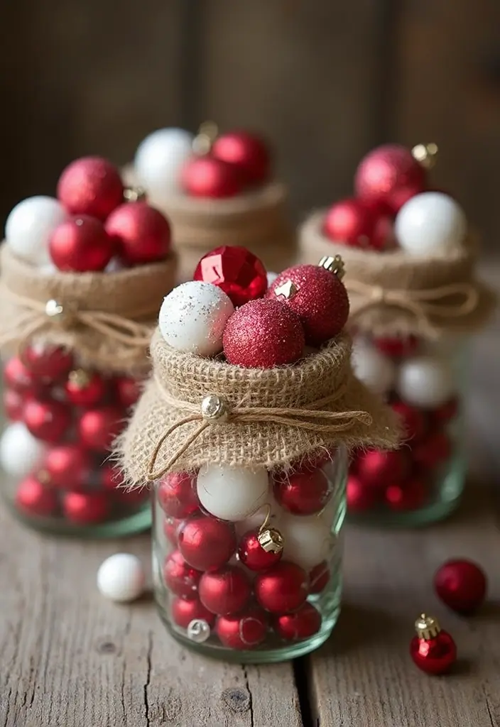 27 Red White and Wood Christmas Decor Ideas for Holiday Warmth 36 27 Red White and Wood Christmas Decor Ideas for Holiday Warmth - 6. DIY Mason Jar Centerpieces