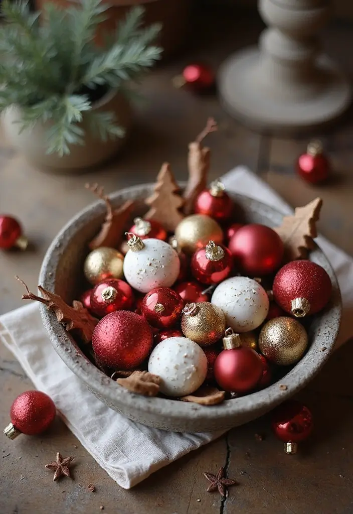 27 Red White and Wood Christmas Decor Ideas for Holiday Warmth 43 27 Red White and Wood Christmas Decor Ideas for Holiday Warmth - 7. Vintage Red and White Ornaments