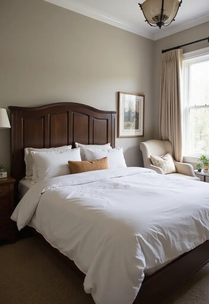 28 Dark Wood Headboard Bedroom Decor Ideas for a Luxurious Touch - 1. The Classic Panel Headboard
