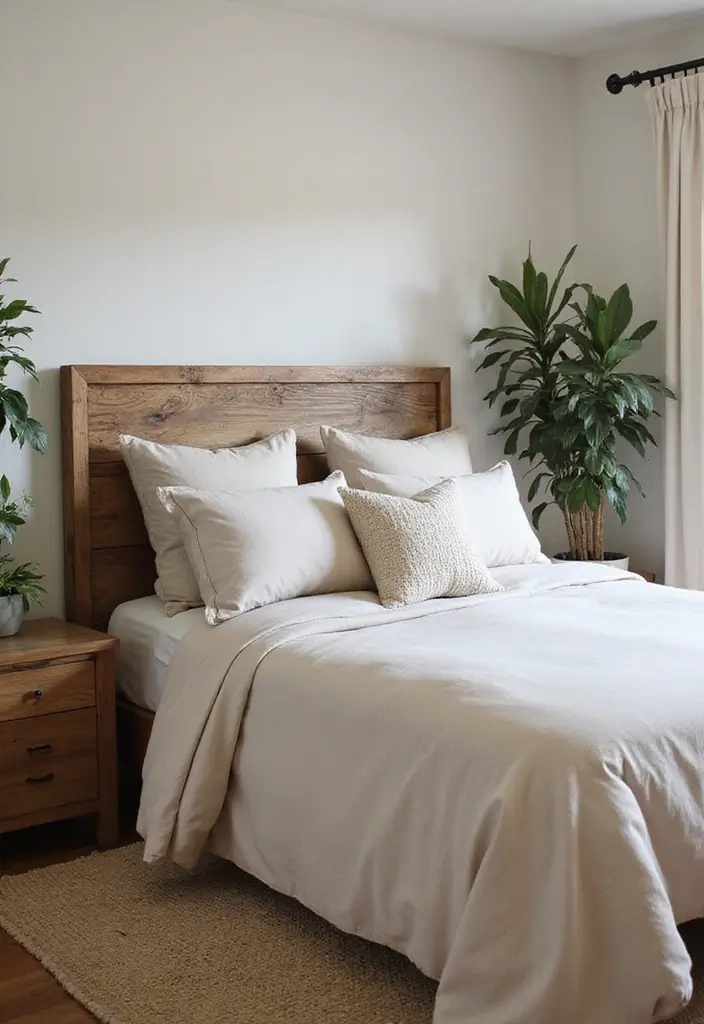 28 Dark Wood Headboard Bedroom Decor Ideas for a Luxurious Touch - 3. Rustic Reclaimed Wood Headboard