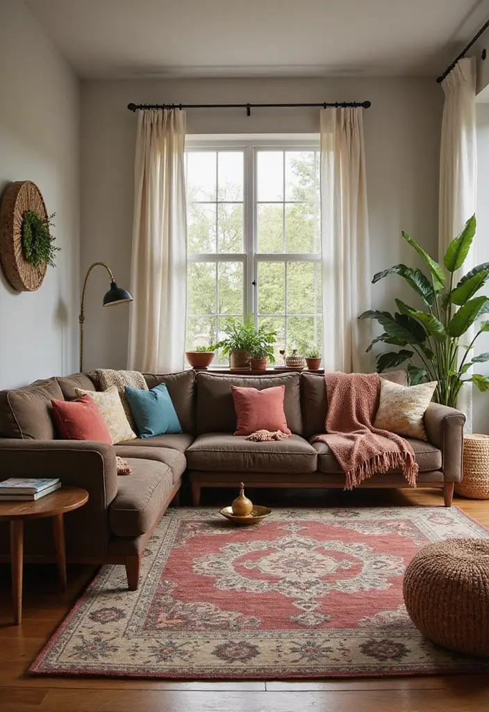28 Dark Wood Living Room Decor Ideas That Feel Inviting - 17. Stylish Sectionals