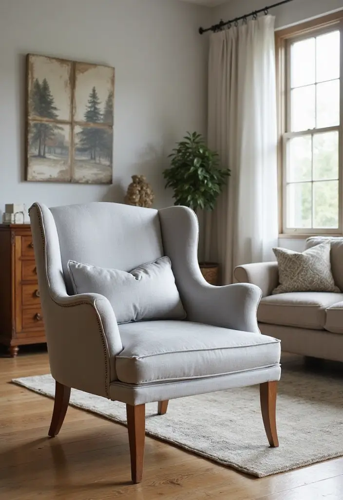 28 Silver and Wood Living Room Decor Ideas for Elegant Contrast 54 28 Silver and Wood Living Room Decor Ideas for Elegant Contrast - 14. Silver Accent Chairs with Wooden Legs