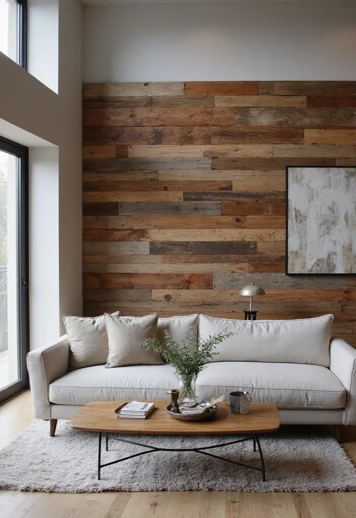 28 Silver and Wood Living Room Decor Ideas for Elegant Contrast 73 28 Silver and Wood Living Room Decor Ideas for Elegant Contrast - 23. Silver and Wood Accent Walls