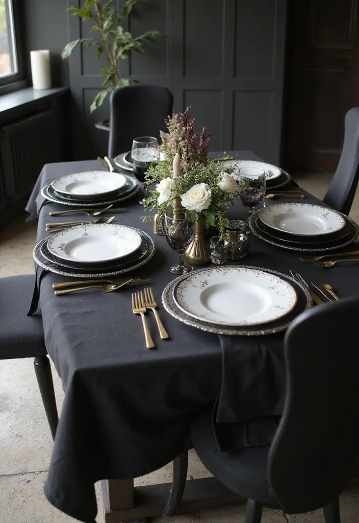 28 Wood Dining Room Table Decor Ideas for Every Season 53 28 Wood Dining Room Table Decor Ideas for Every Season - 17. Elegant Black and White
