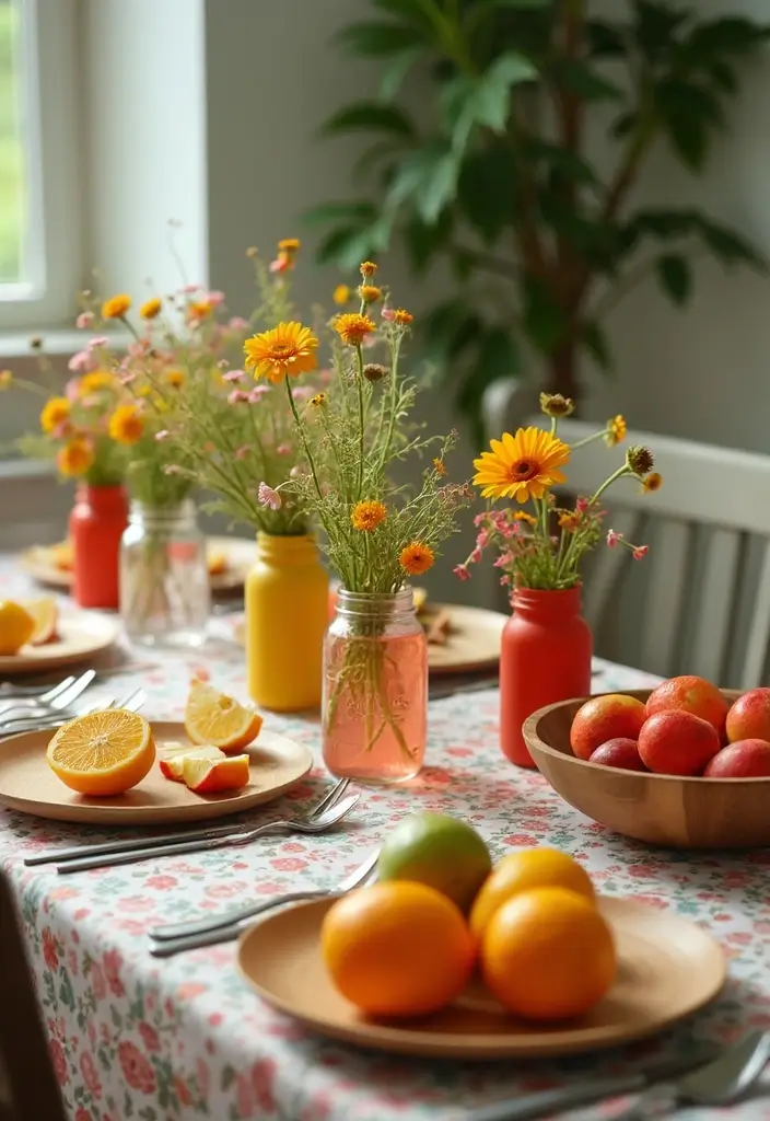 28 Wood Dining Room Table Decor Ideas for Every Season 3 28 Wood Dining Room Table Decor Ideas for Every Season - 3. Summer Sun Vibes