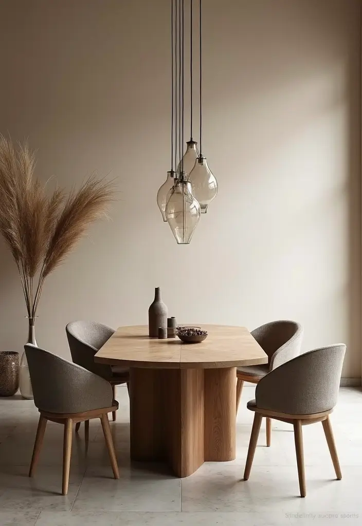 28 Wood Dining Room Table Decor Ideas for Every Season 22 28 Wood Dining Room Table Decor Ideas for Every Season - 8. Earthy Neutral Tones