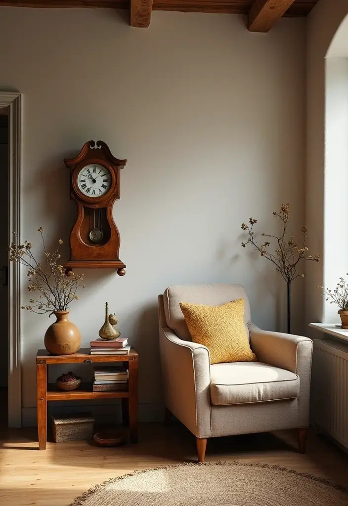 30 Beige and Wood Living Room Decor Ideas for a Soft Natural Style 24 30 Beige and Wood Living Room Decor Ideas for a Soft Natural Style - 10. Vintage Wood Accents