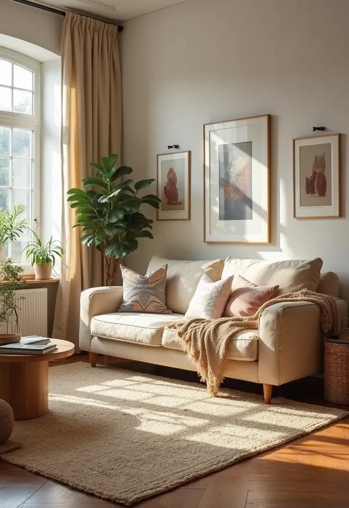 30 Beige and Wood Living Room Decor Ideas for a Soft Natural Style 31 30 Beige and Wood Living Room Decor Ideas for a Soft Natural Style - 13. Natural Fiber Rugs