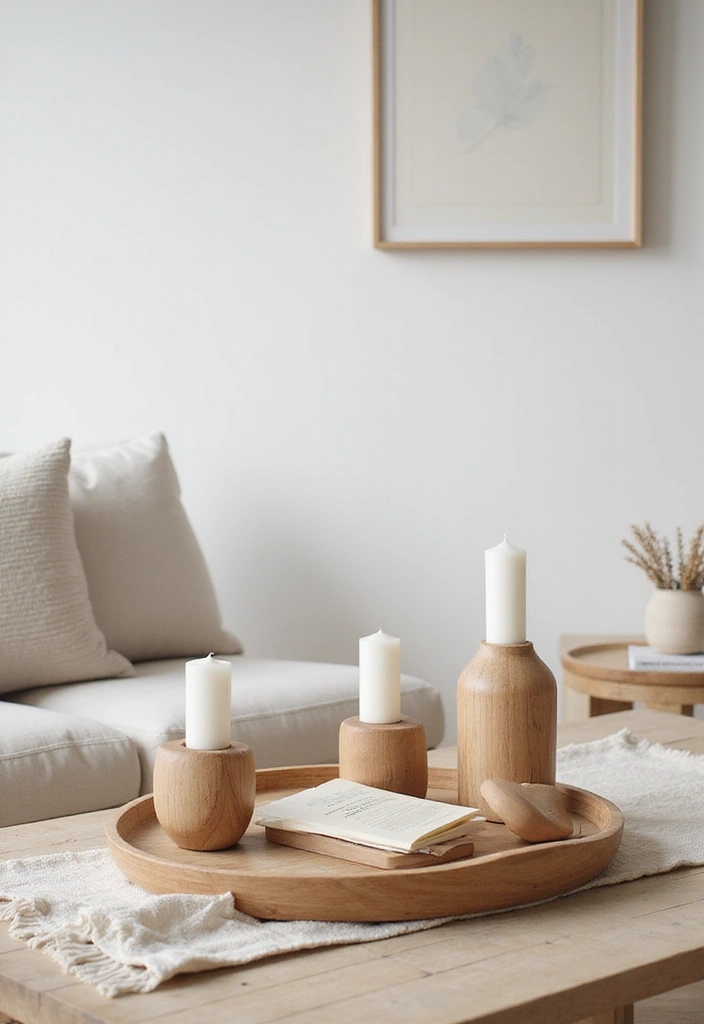 30 Beige and Wood Living Room Decor Ideas for a Soft Natural Style 35 30 Beige and Wood Living Room Decor Ideas for a Soft Natural Style - 15. Minimalist Wooden Decor