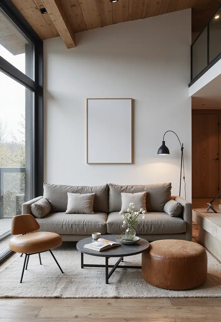 30 Beige and Wood Living Room Decor Ideas for a Soft Natural Style 49 30 Beige and Wood Living Room Decor Ideas for a Soft Natural Style - 21. Wood and Metal Combo Furniture