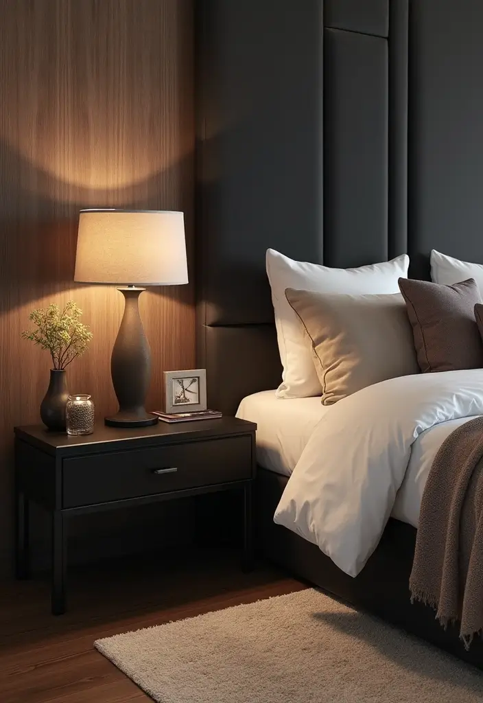 30 Black and Wood Bedroom Decor Ideas for a Modern Contrast 36 30 Black and Wood Bedroom Decor Ideas for a Modern Contrast - 10. Black and Wood Bedside Tables